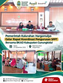 PEMKAL HARGOMULYO GELAR RAPAT KOORDINASI PENGURUSAN SPPT BERSAMA BKAD KABUPATEN GUNUNGKIDUL